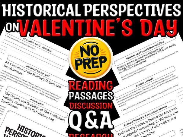 History of Valentines Day Reading Passages & Research Skills