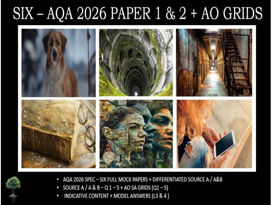 SIX - AQA PAPER 1 & 2 | 2026 FULL MOCKS | AO GRIDS