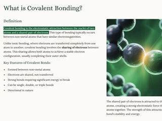 AS Level Chemistry - Unit 3.4 Covalent bonding and coordinate (dative covalent) bonding