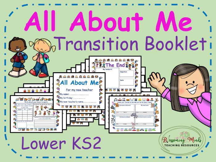 All About Me Transition Booklet - Lower Key Stage Two