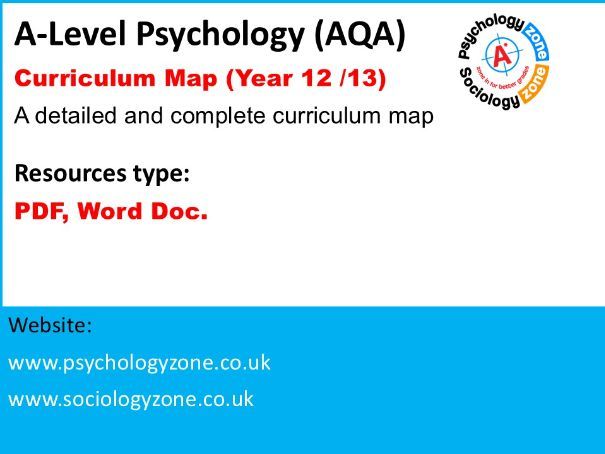 A-Level Psychology Curriculum Map – Year 12 & Year 13