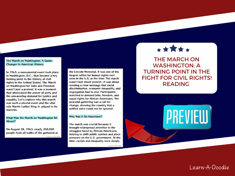 The March on Washington: A Turning Point in the Fight for Civil Rights! Reading