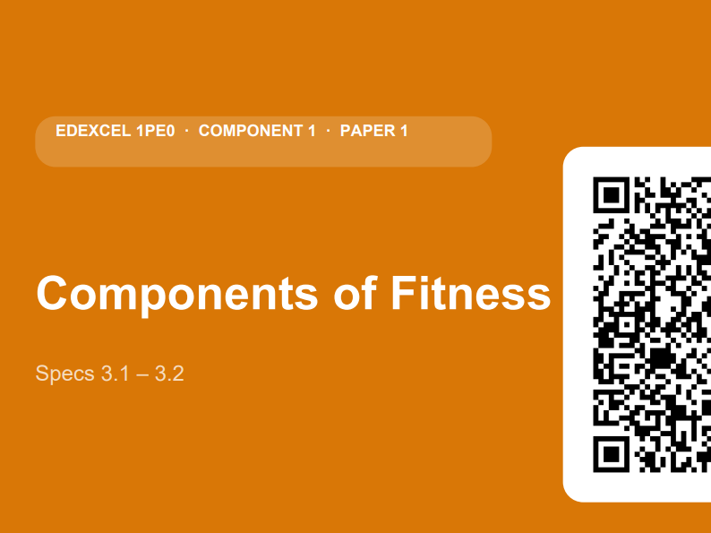 Components of Fitness & Fitness Testing | Edexcel GCSE PE | Flash Cards