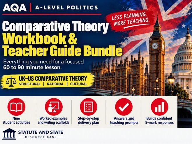 AQA A-Level Politics: Comparative Theory Workbook & Teacher Guide Bundle