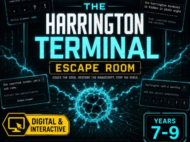 SPaG Escape Room - Years 7-9 - No Prep