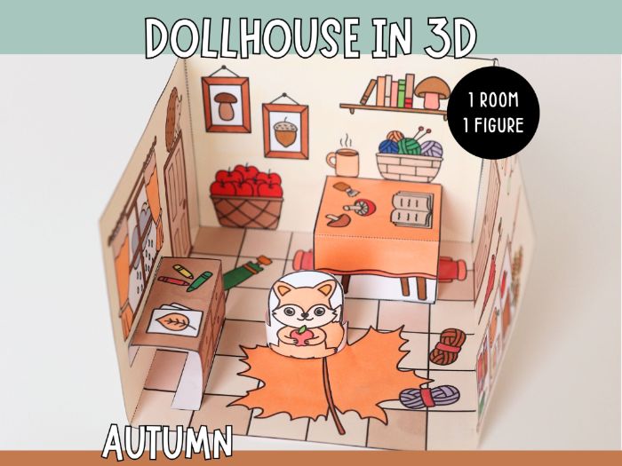 Dollhouse in 3D Craft - Autumn