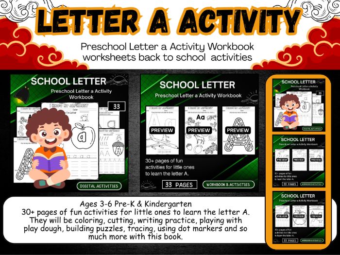 Preschool Letter a Activity Worksheet