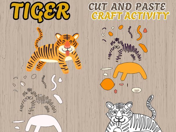 Tiger Craft Activity | Cut and Paste Animal Craft