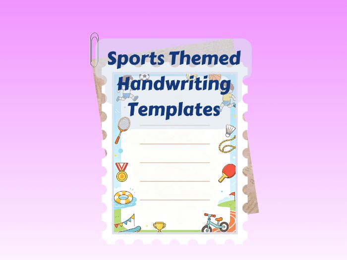 Sports Themed Handwriting Paper Pack | EYFS Printable