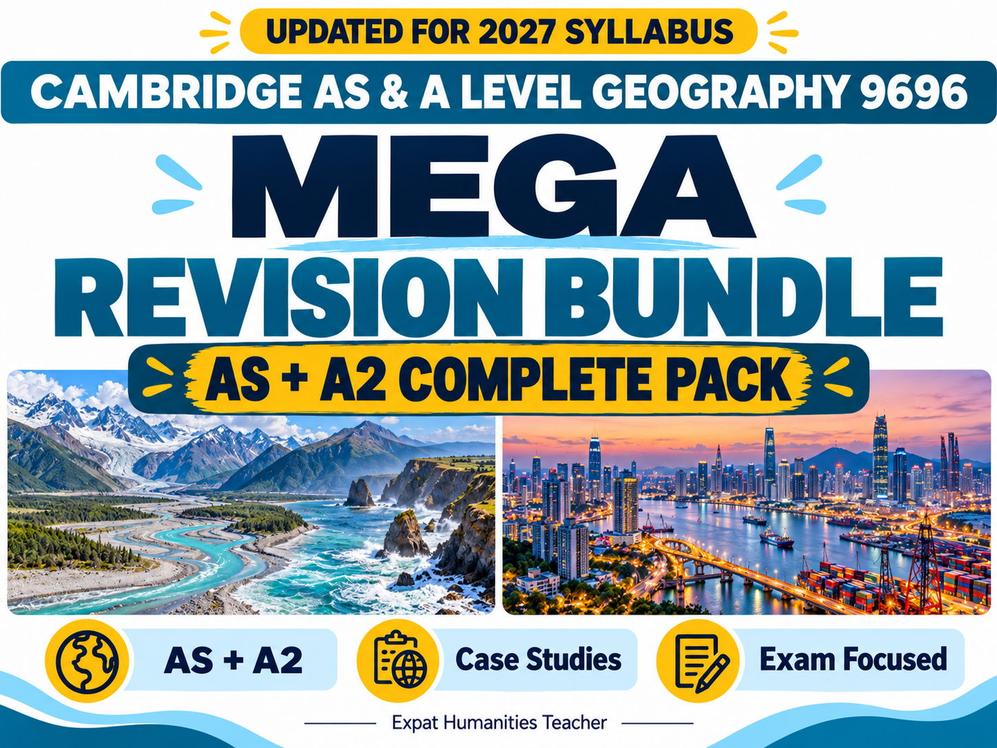 Cambridge A Level Geography 9696 Complete AS & A2 Revision Notes Mega Bundle (2027)