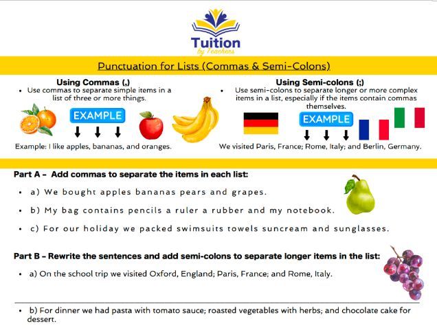 17. 11+English - Reading Comprehension: Inference & Retrieval; Punctuation: Colons & Semi-Colons