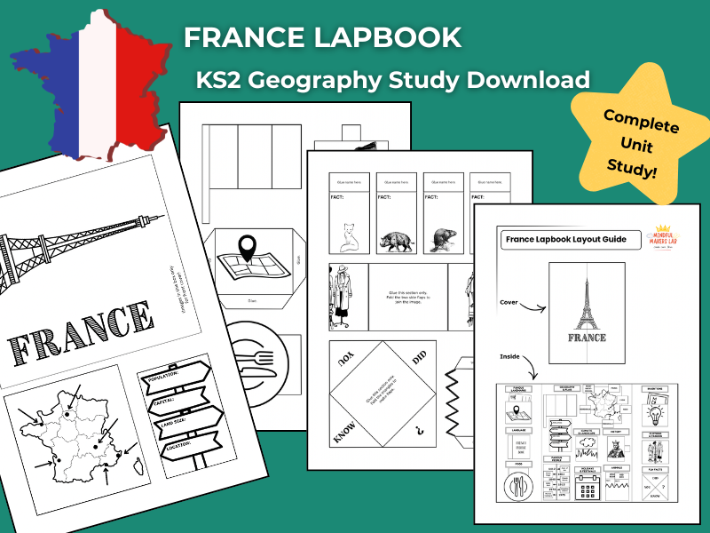 France KS2 Geography Activities | Lapbook
