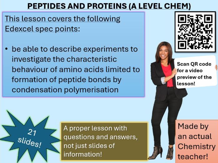 Peptides and Proteins | A2 Chemistry (click for video preview)