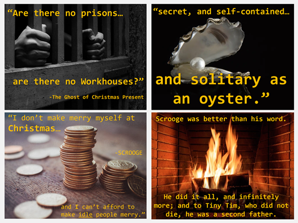 A Christmas Carol (Quotes on image backgrounds)