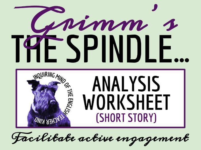 "The Spindle, Shuttle, and Needle" Close Reading Analysis Worksheet | Grimm's Fairy Tale