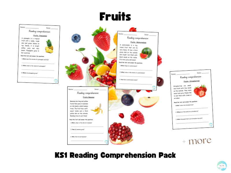 Fruits - KS1 Reading Comprehension Pack