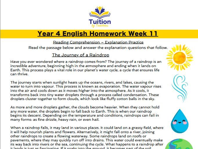 11. Year 4 -Reading Comprehension & SPaG