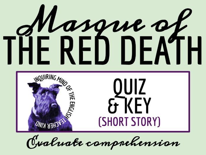 "The Masque of the Red Death" Quiz and Answer Key | Independent Reading Worksheet