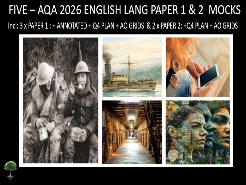 FIVE - AQA PAPER 1 & 2  | 2026 FULL MOCKS | ANNOTATED | Q4 PLAN | AO GRIDS