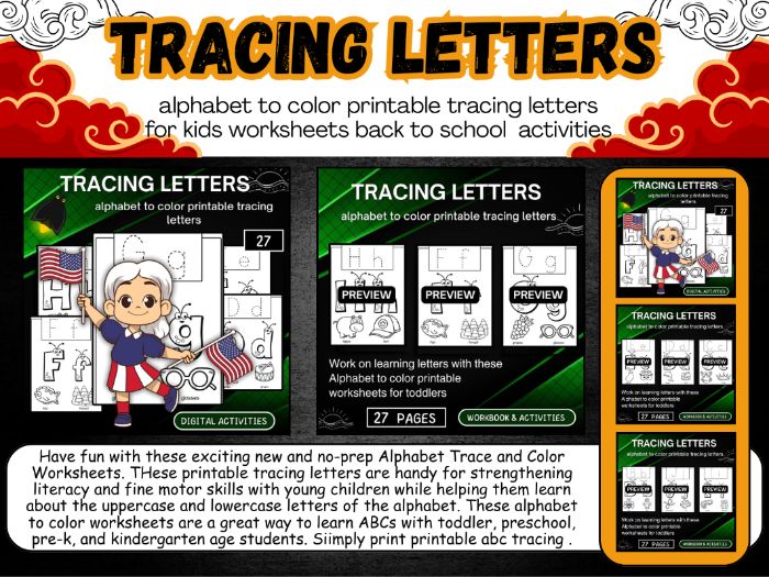 alphabet printable tracing letters