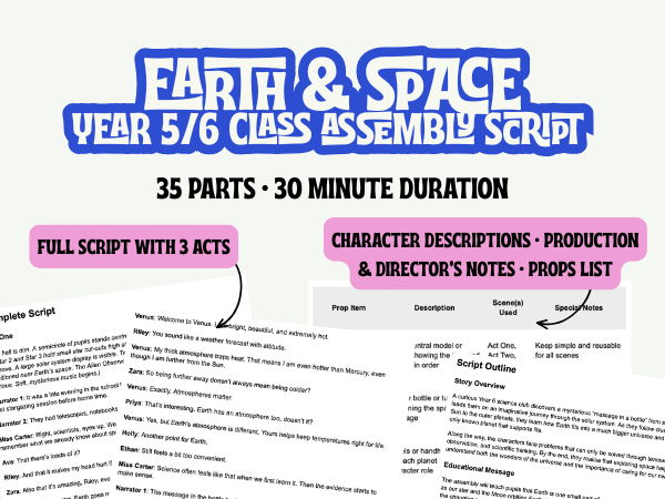 UKS2 Earth & Space Assembly Script