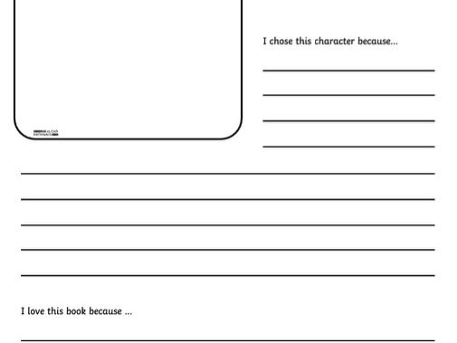 About My Costume – Writing Template
