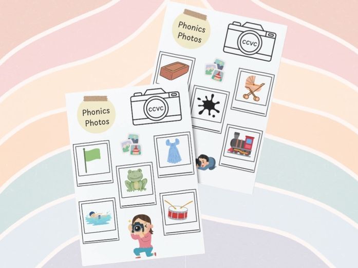 Phonics - Phonic Photos CVCC/CCVC