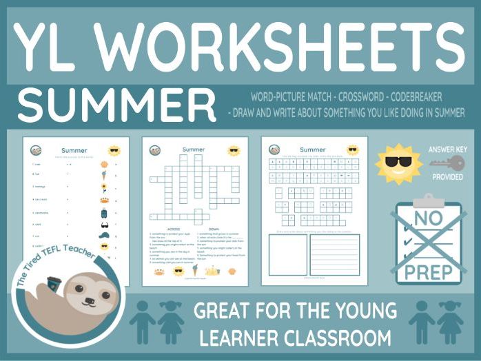 ESL Summer Vocabulary Worksheet