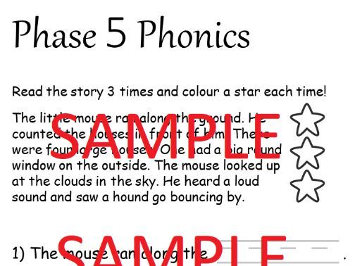 Phase 5 Phonics Worksheet