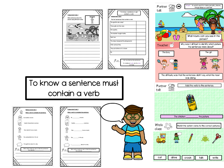 To know a sentence must contain a verb