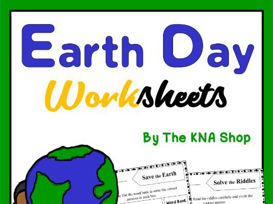 Earth Day Worksheets --- Included 8 activities by kiranashraf006