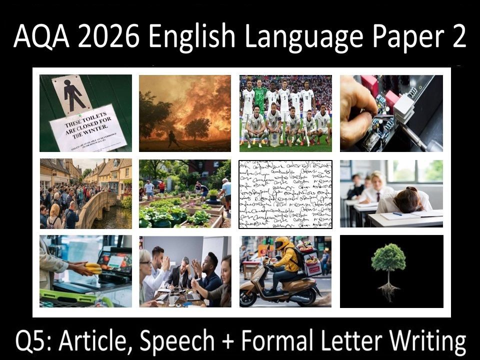 Eleven Question 5: AQA 2026 English Language Paper 2 | Speech, Article + Formal Letter