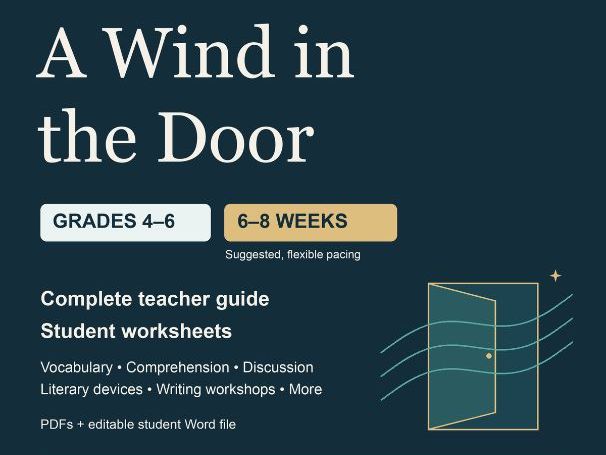 A Wind in the Door Novel Study | Grades 4–6 | Complete Teacher Guide & Worksheets