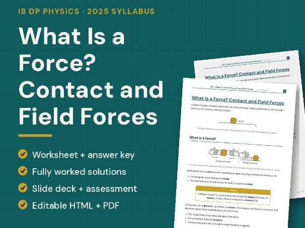 IB DP Physics (2025) A2.1 Contact & Field Forces