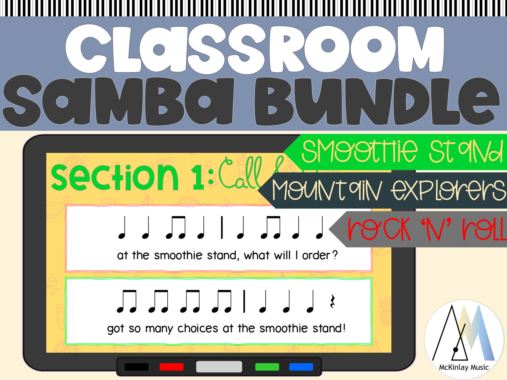 Classroom Samba BUNDLE of rhythm and percussion lessons for middle school