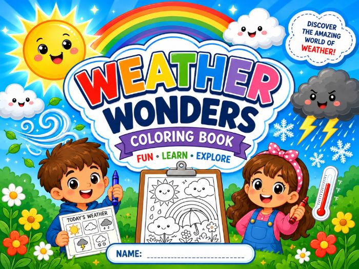 Weather Coloring Book | Weather & Seasons Activities | Kindergarten–3rd Grade