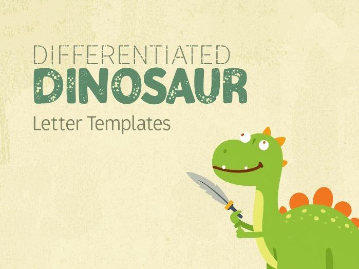 Differentiated Dinosaur Letter Writing Templates