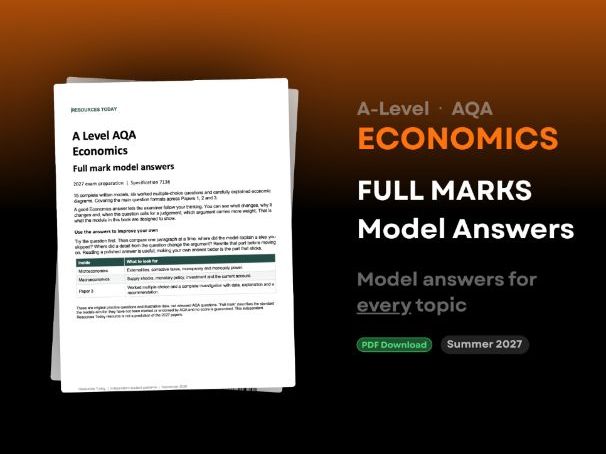 A-level AQA Economics: FULL MARKS Model Answers Book