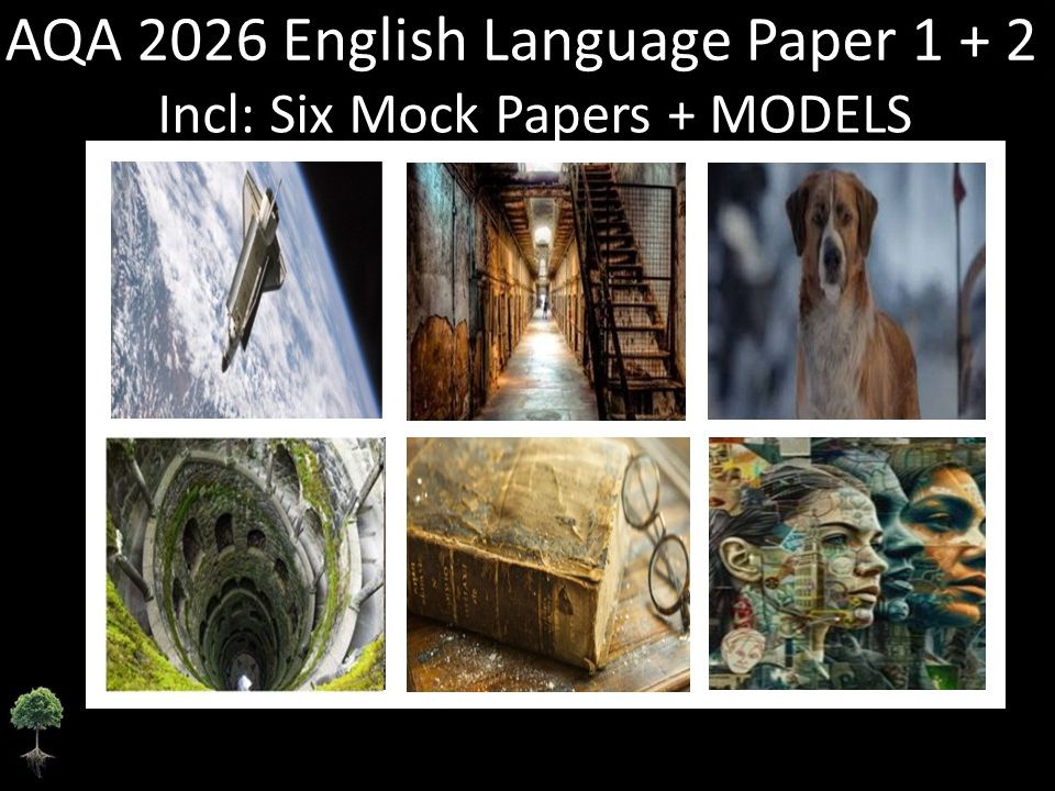 Six AQA 2026 GCSE English Language Paper 1 + 2 Mocks | Models