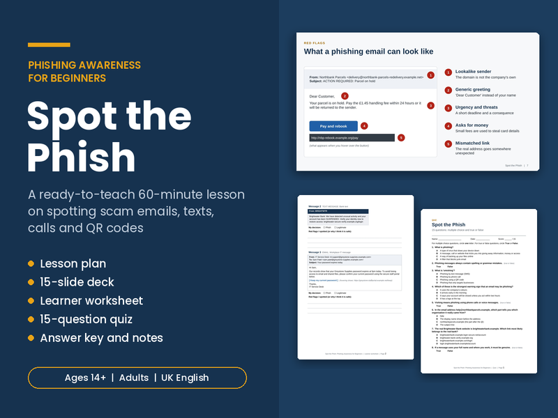 Phishing Awareness Lesson for Beginners – Spot the Phish