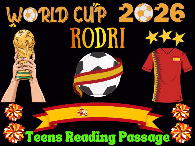 FIFA World Cup 2026 Rodri Biography Reading Passage for Teens - Soccer Legend