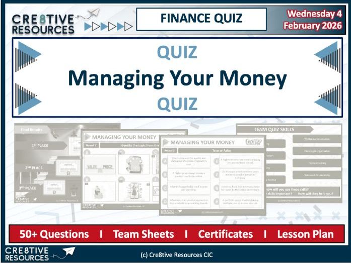 Managing Your Money Finance Quiz