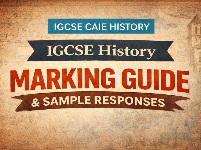 0470 CIE IGCSE History Marking Guide and Example Responses