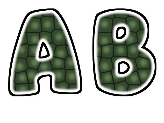Crocodile Skin Glow Bubble Letters | Bulletin Board Letters | Classroom Display Pack