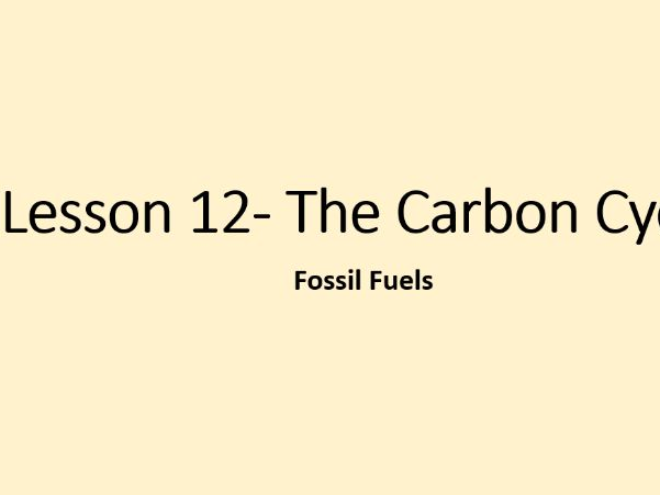 The Carbon Cycle- Fossil Fuels (Edexcel A-Level Geography)