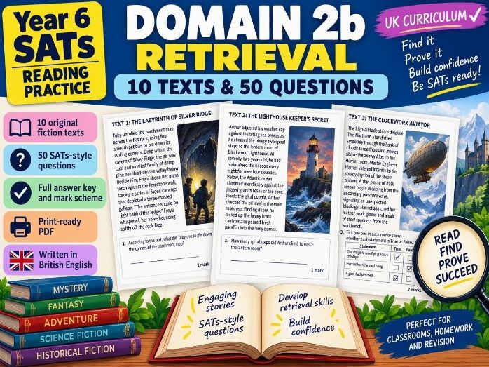Year 6 Reading SATS Practice Domain 2b Retrieval