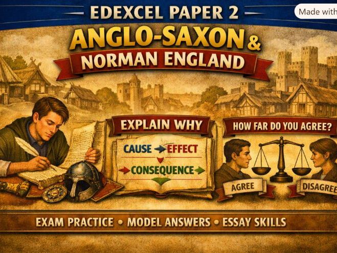 Edexcel 2025 GCSE History P2 Anglo-Saxon and Norman England: How to Tackle Q3/Q4 "How far do agree?"