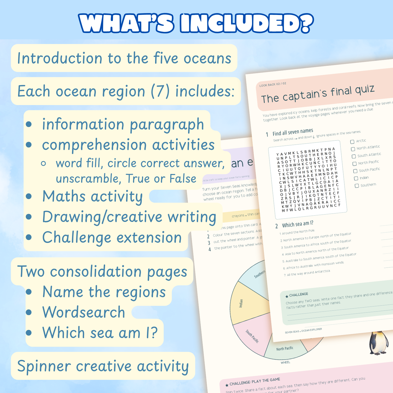Ocean Workbook Activity Booklet Activities Kids Ages 7–11 | KS2 ...
