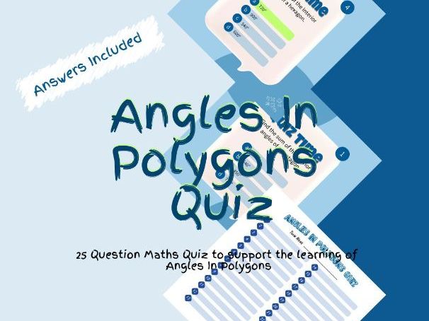 Maths Angles In Polygons Quiz Game Activity