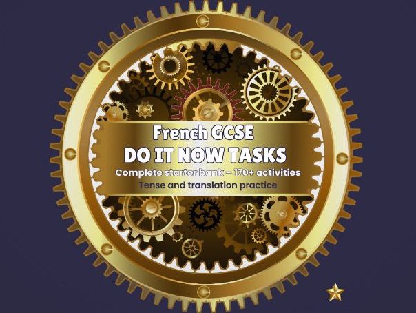 Do it now tasks – Complete starter bank – French GCSE